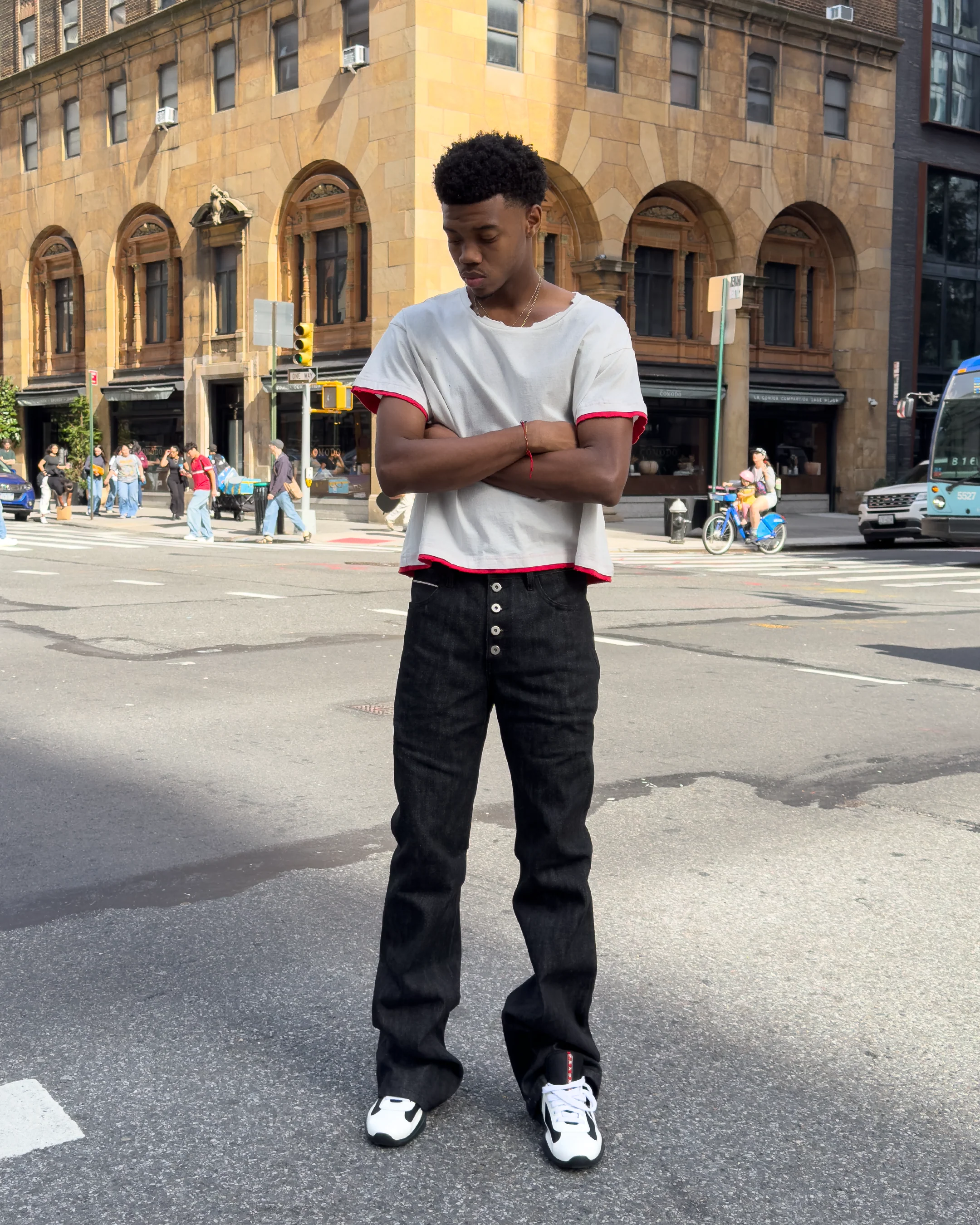 Black Raw Flare Denim - Image 4
