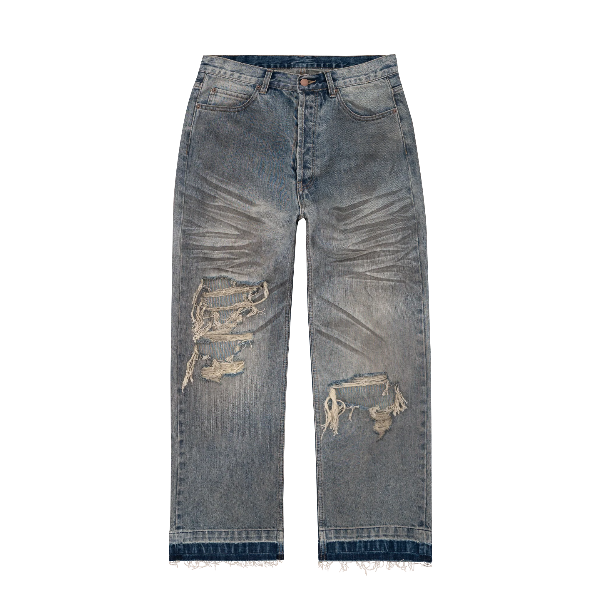 Blue Dirty Wash Denim
