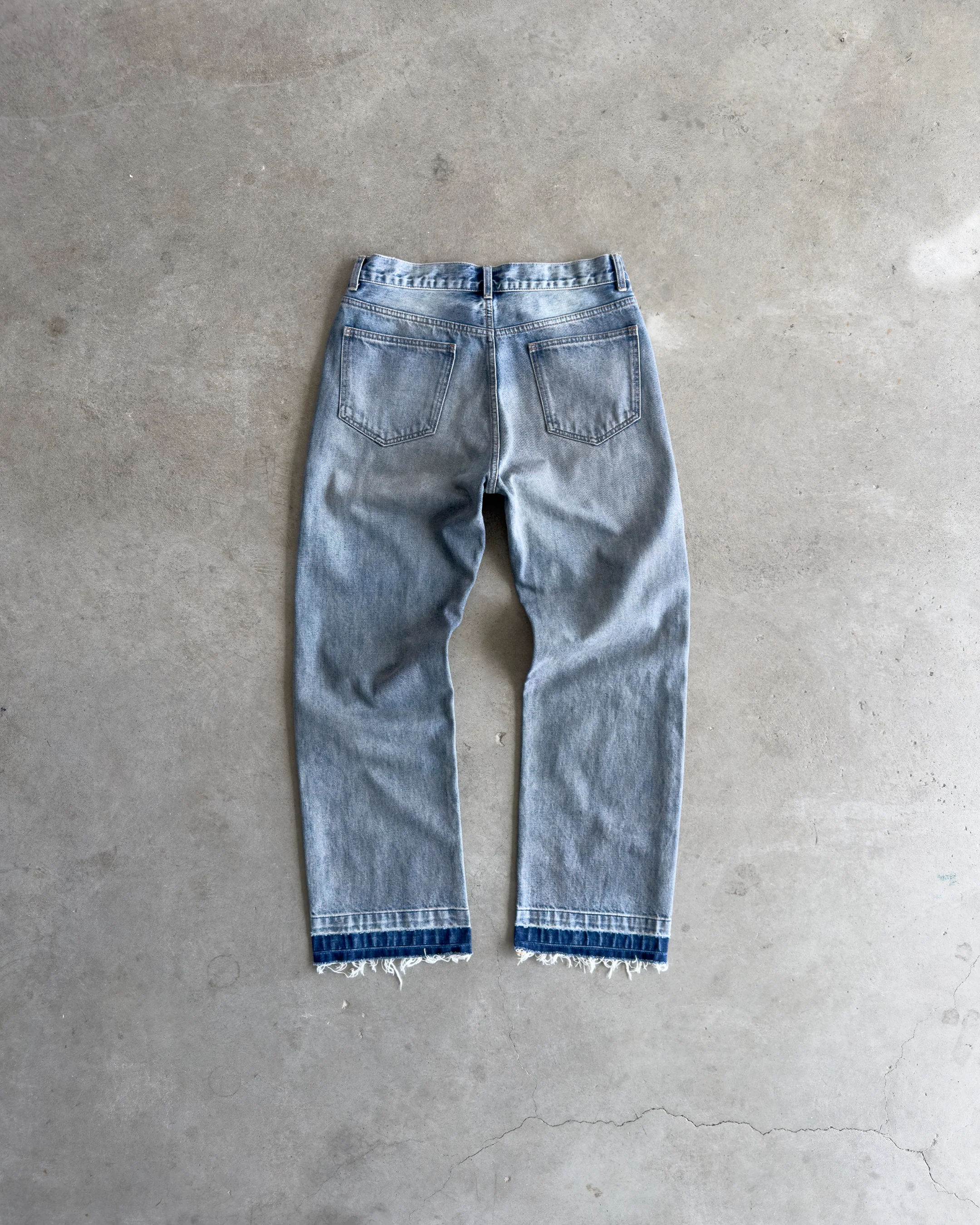 Blue Dirty Wash Denim - Image 5