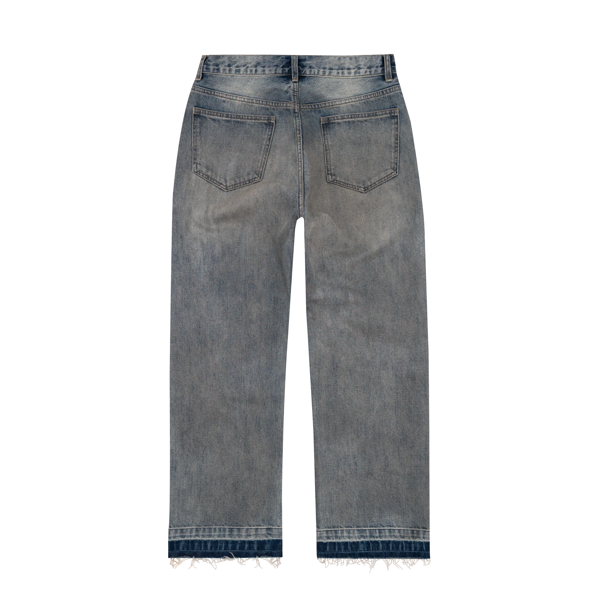 Blue Dirty Wash Denim - Image 6