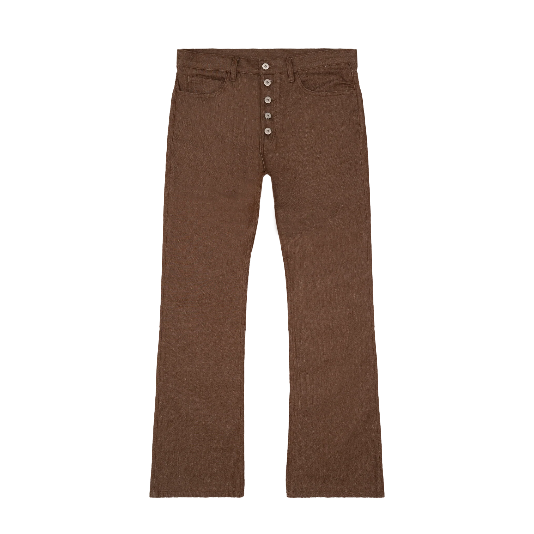 Brown Raw Flare Denim - Image 2