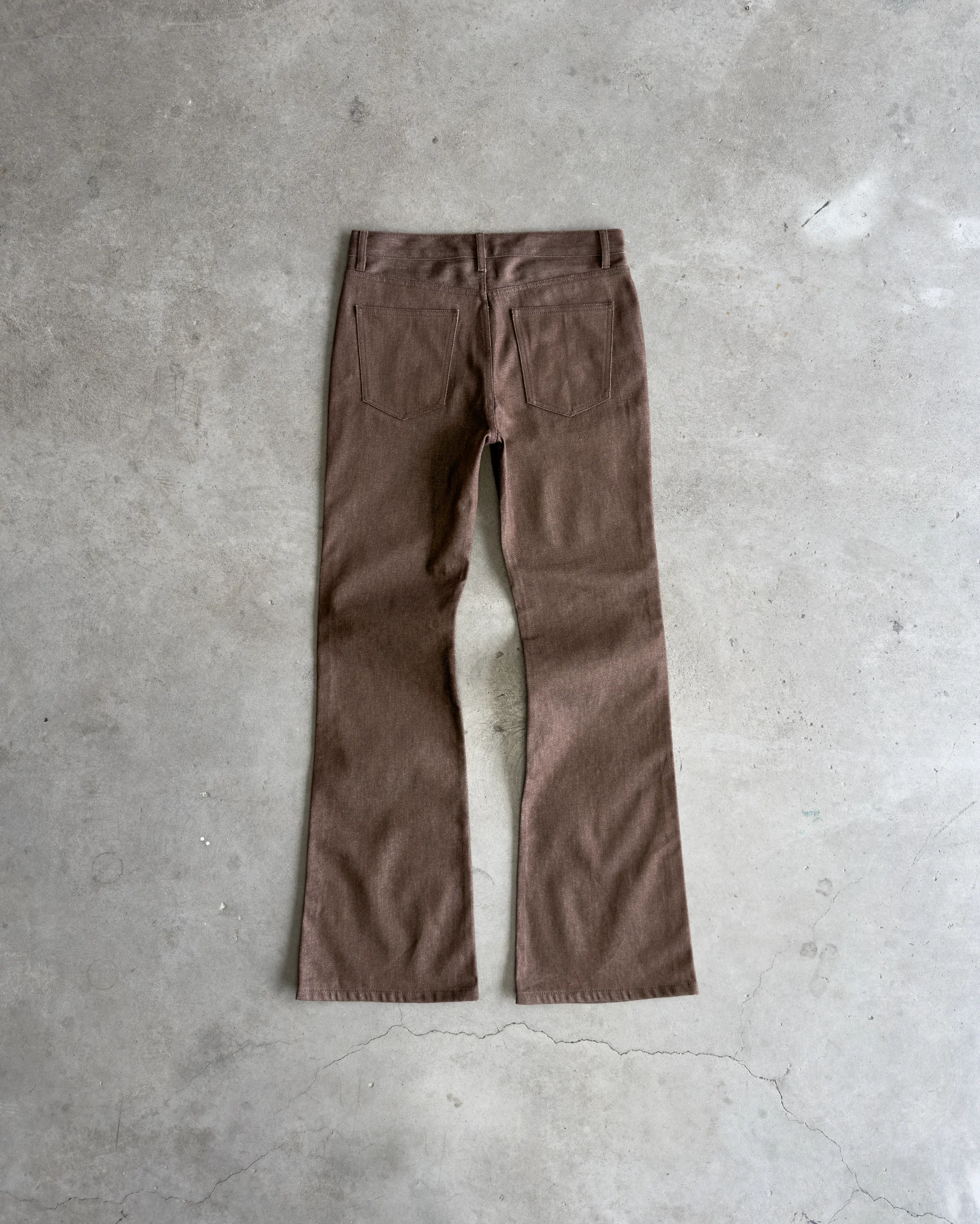 Brown Raw Flare Denim - Image 6