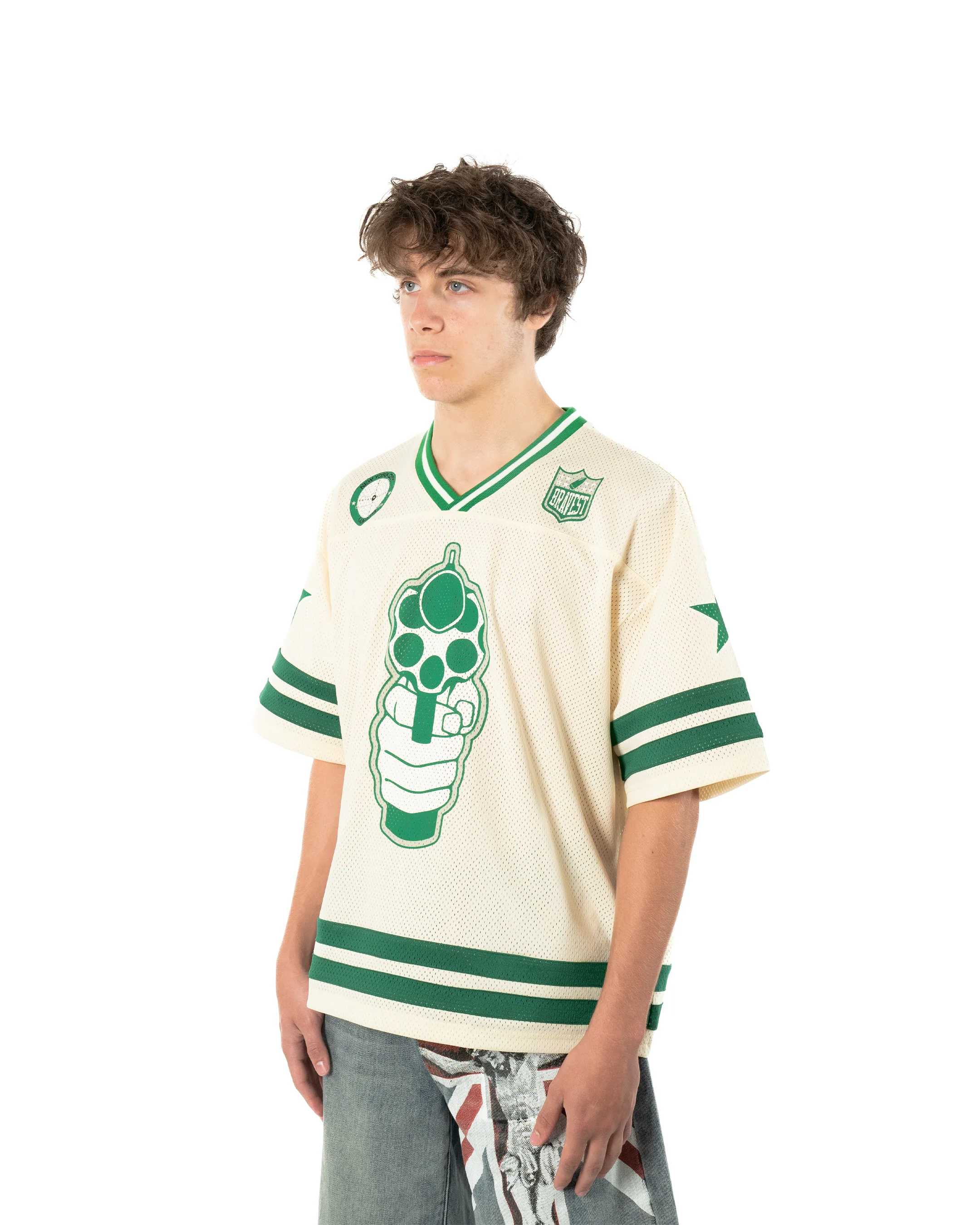Cream 911 Football Jersey - Image 5