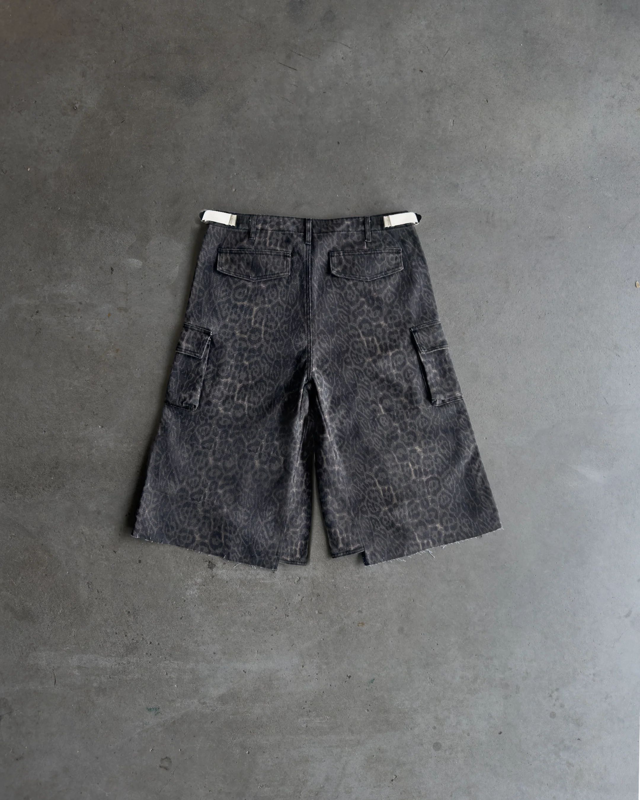 Dark Leopard Baggy Cargo Shorts - Image 3
