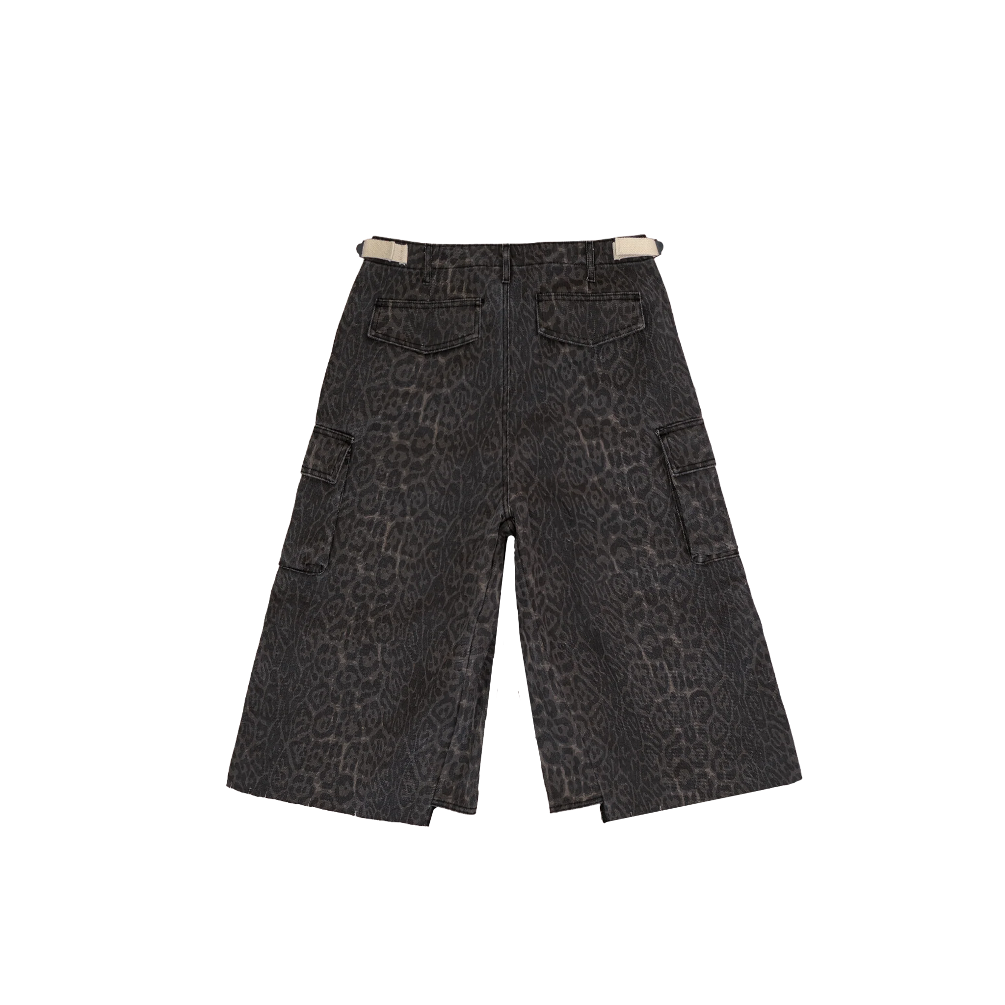 Dark Leopard Baggy Cargo Shorts - Image 4
