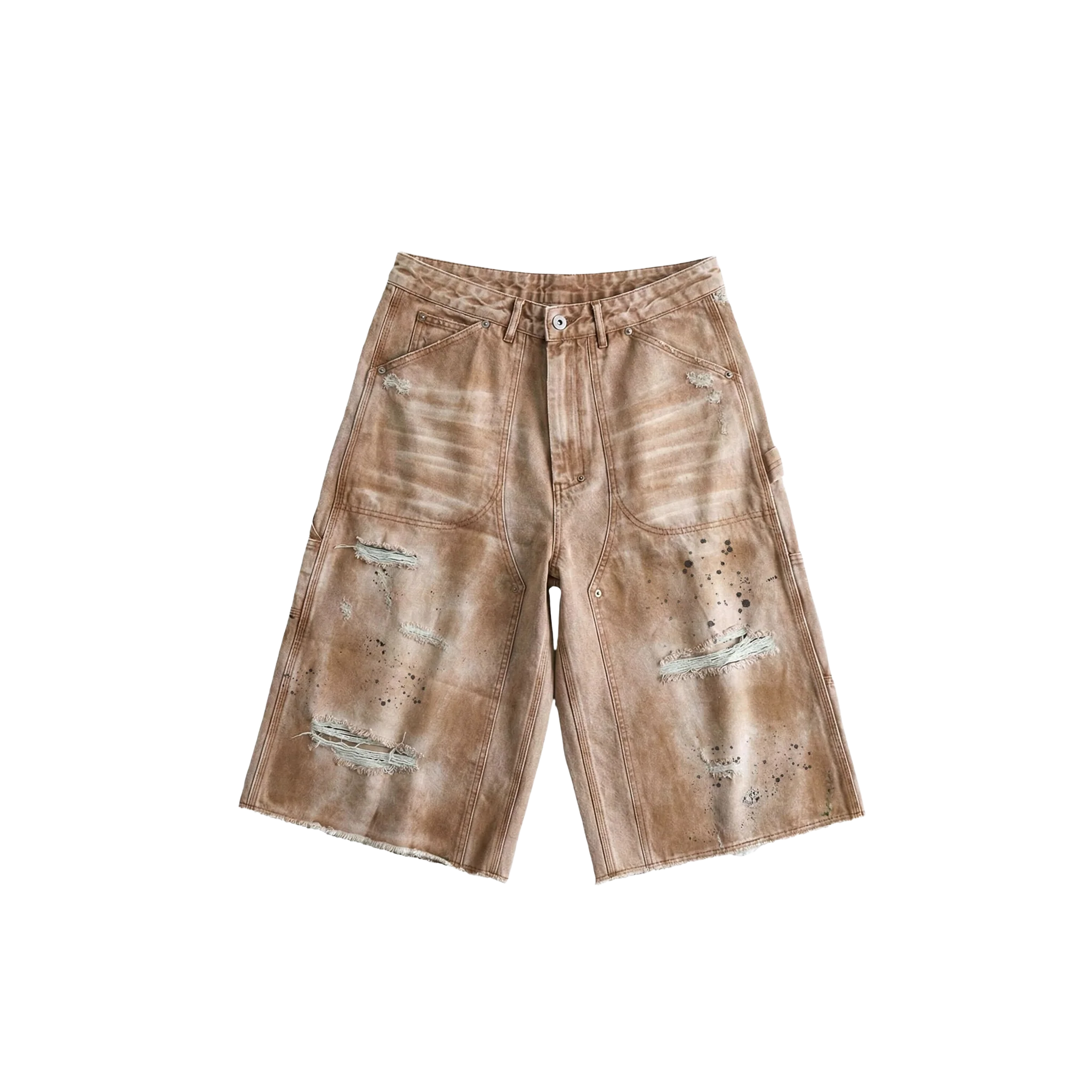 Distressed Workwear Shorts - Image 3