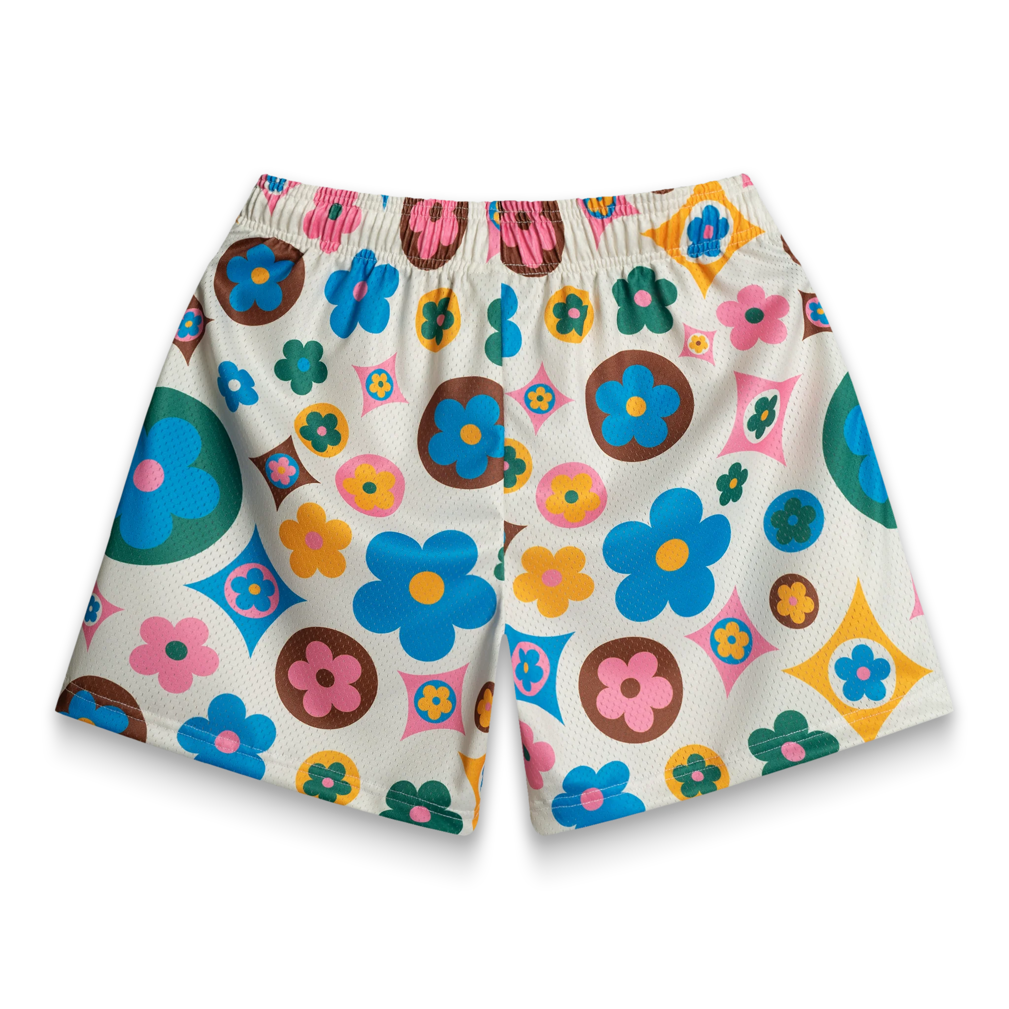 Flower Shorts Cream Multi - Image 3