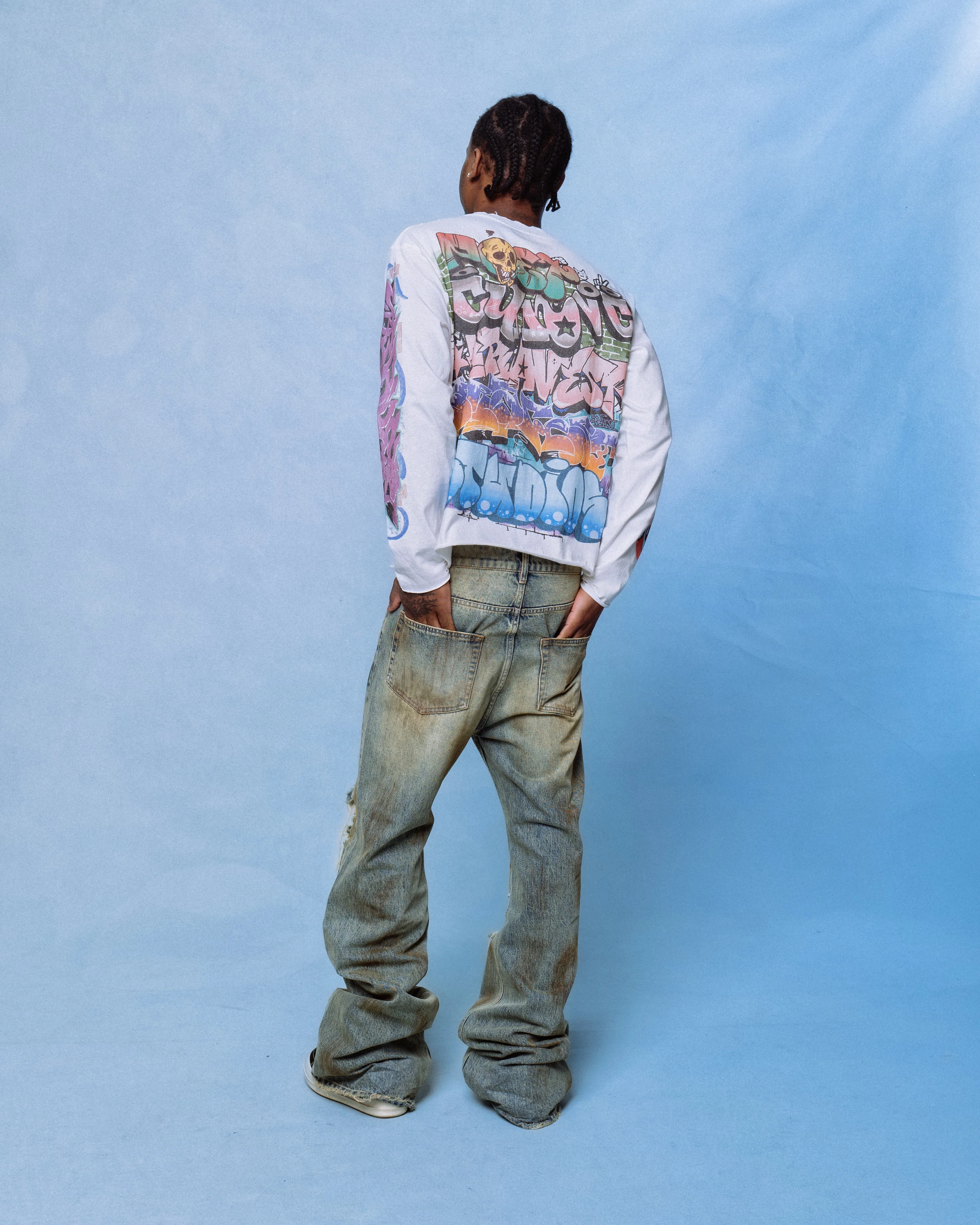 White Graf Long Sleeve Tee - Image 3