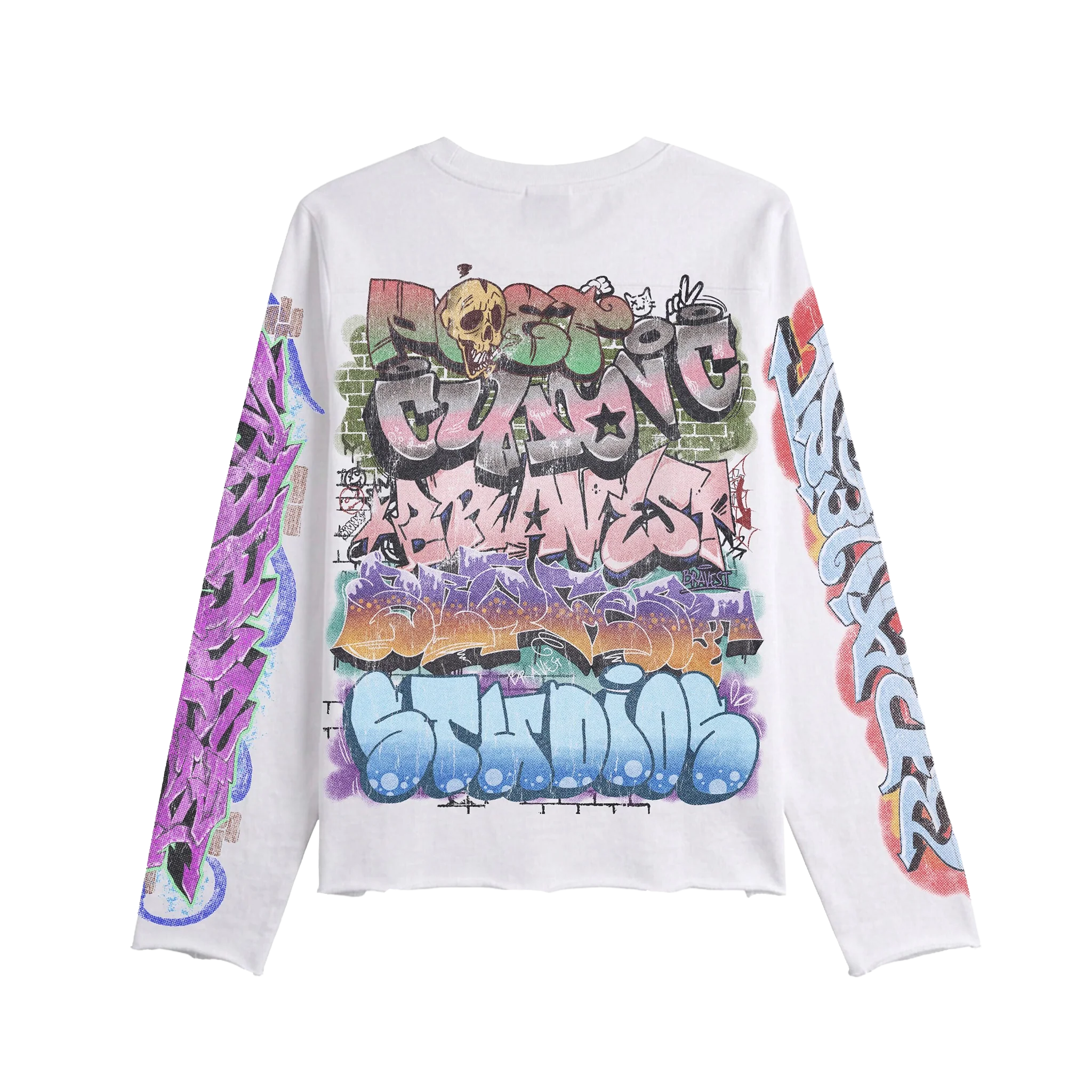 White Graf Long Sleeve Tee - Image 5
