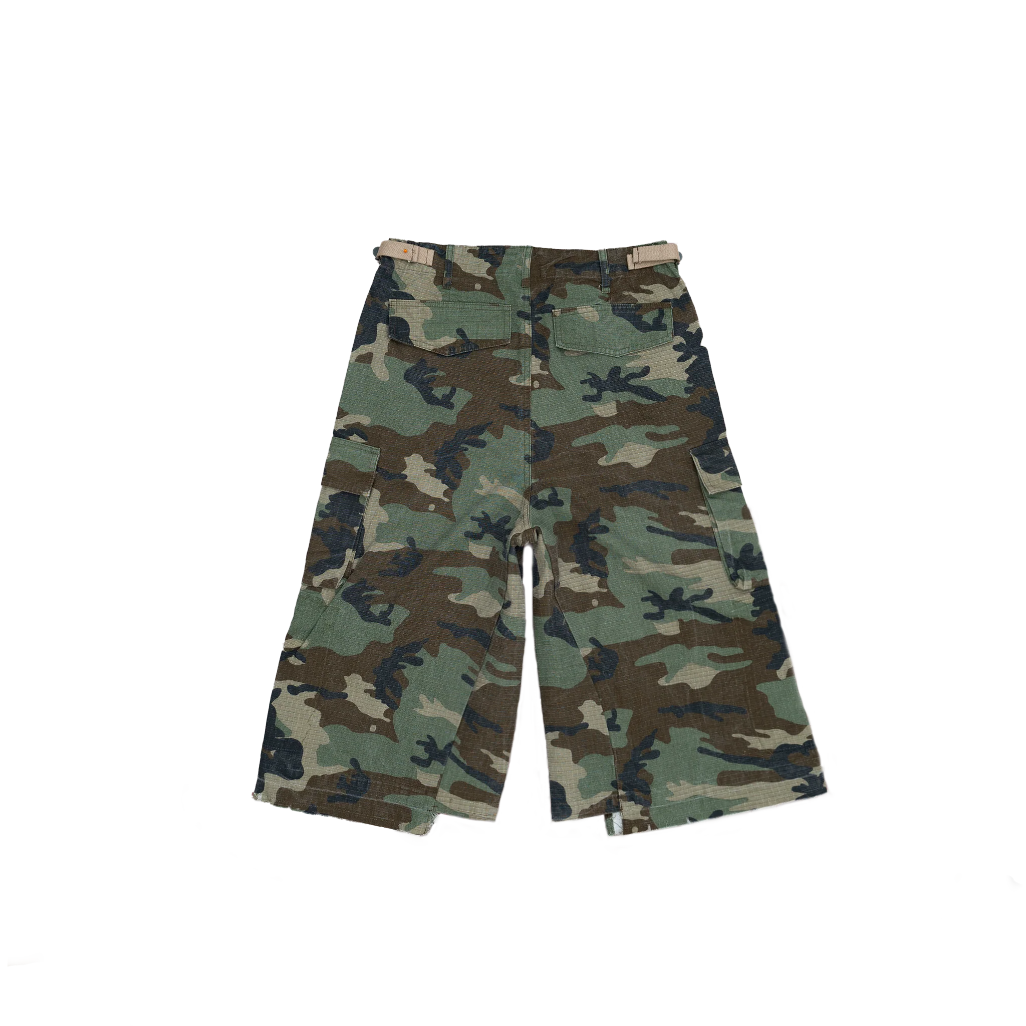 Green Camo Baggy Cargo Shorts - Image 5