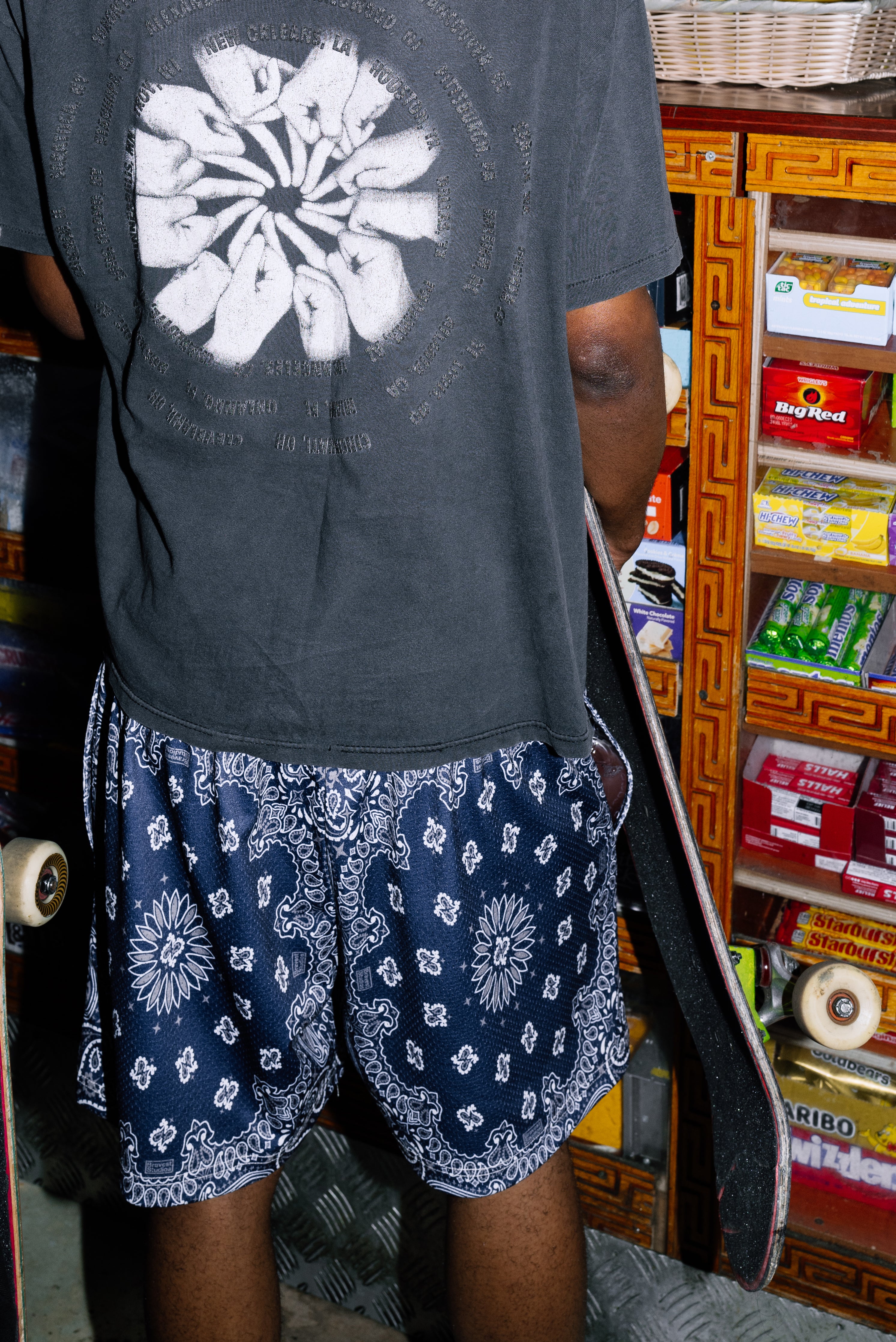 Navy Paisley V2 Shorts - Image 2