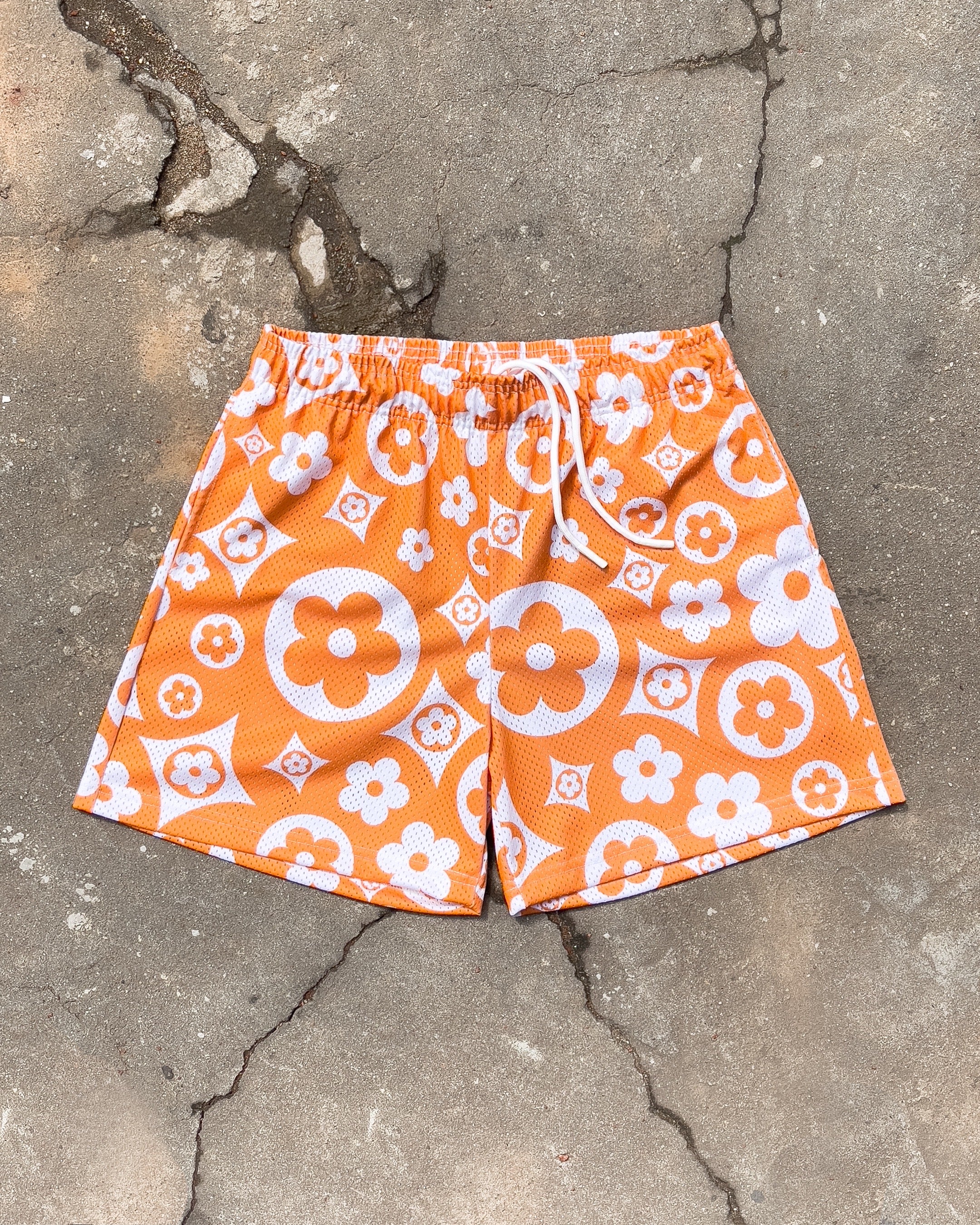 Orange Flower Shorts - Image 3