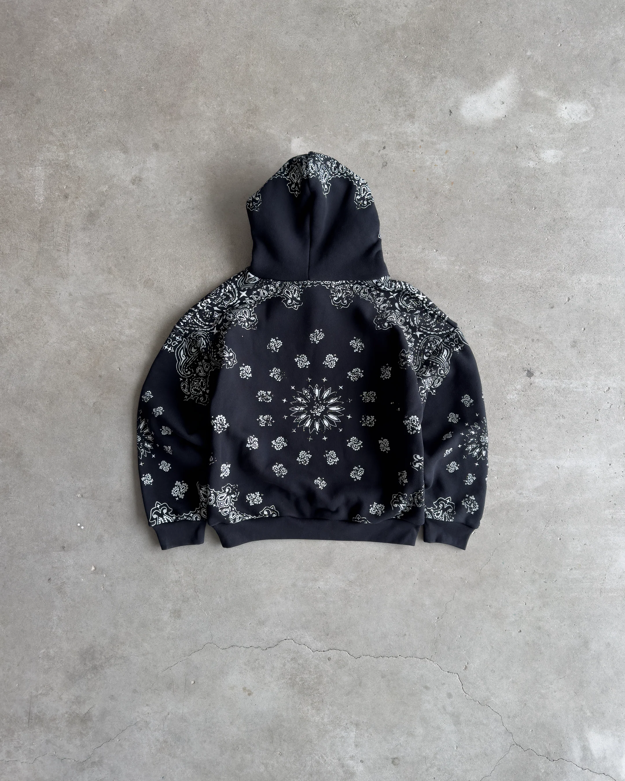 Black Paisley Hoodie - Image 3