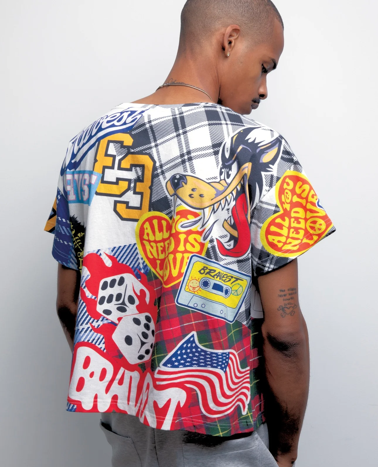 White Patchwork Tee - Image 2