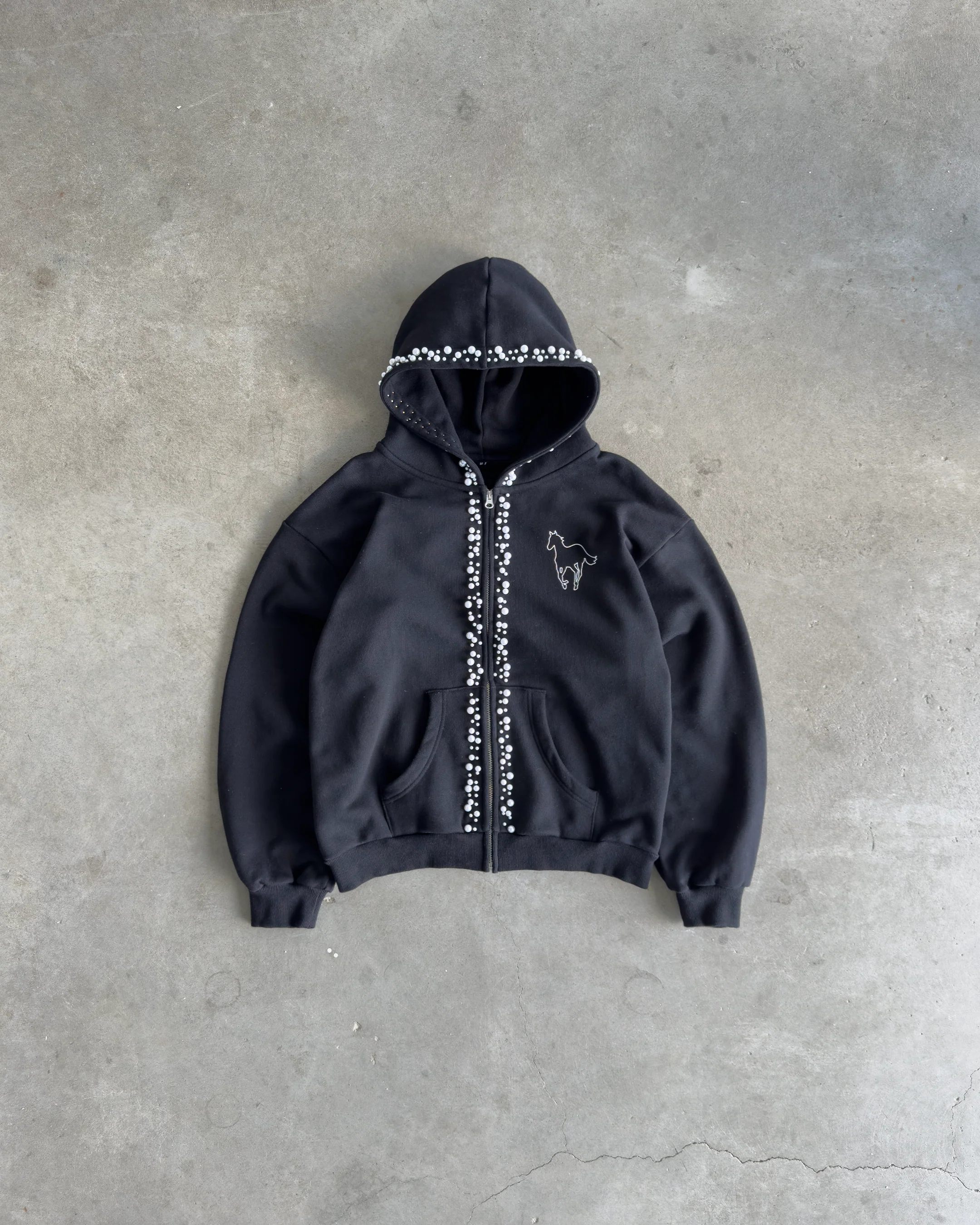 Pony Pearl Zip Hoodie - Image 3