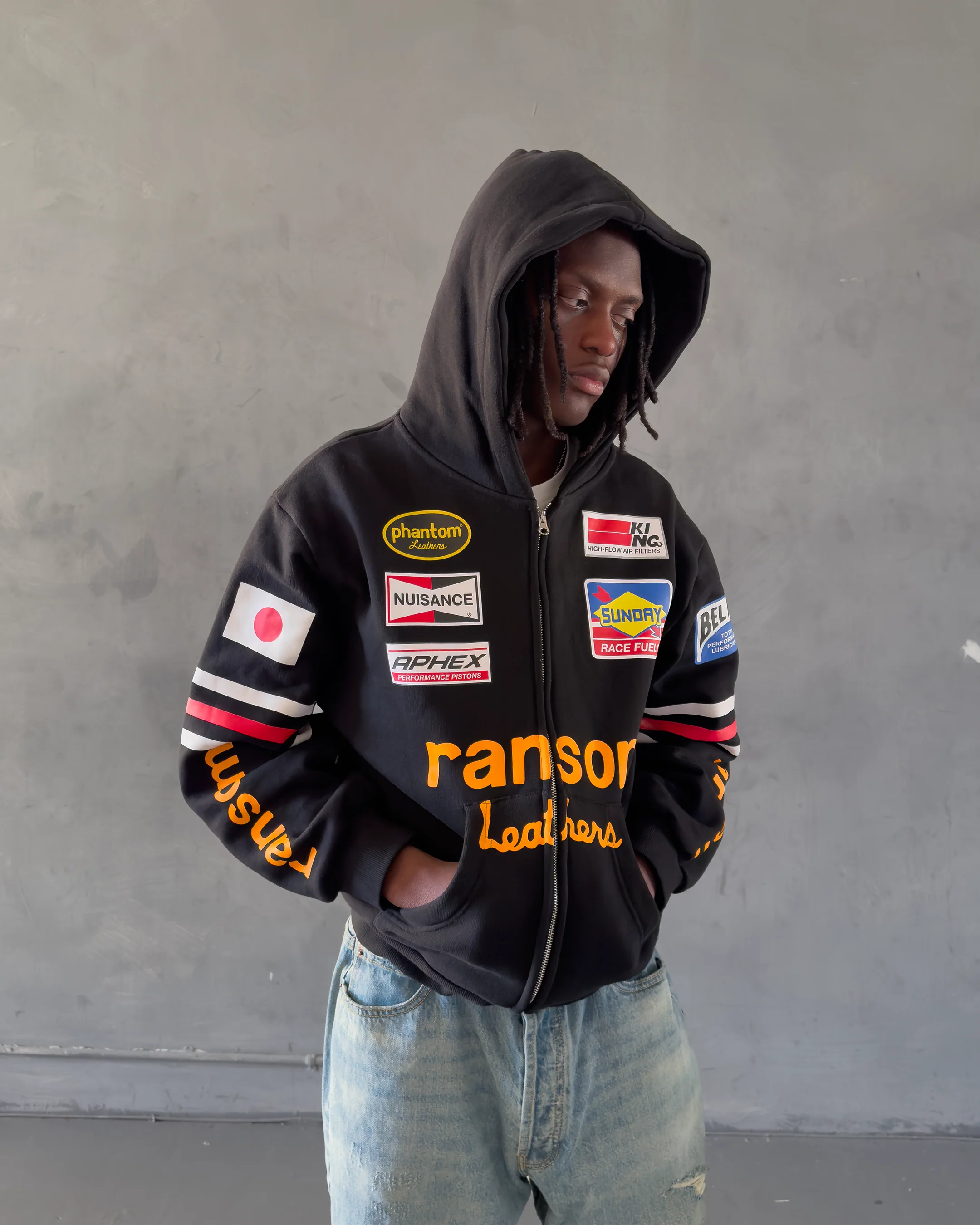 Ransom Zip Hoodie Black - Image 3