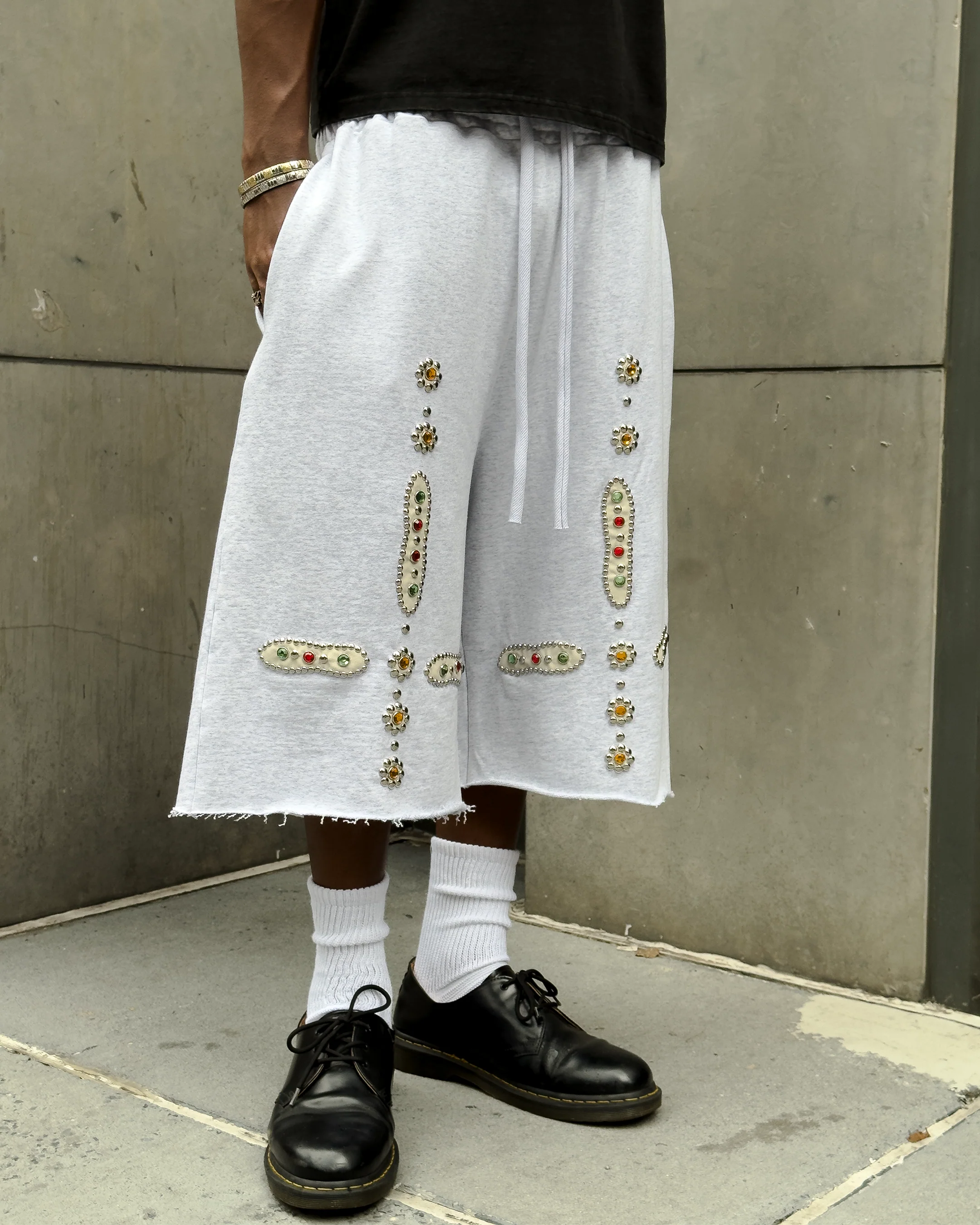 Grey Sapphire Baggy Sweatshorts - Image 2