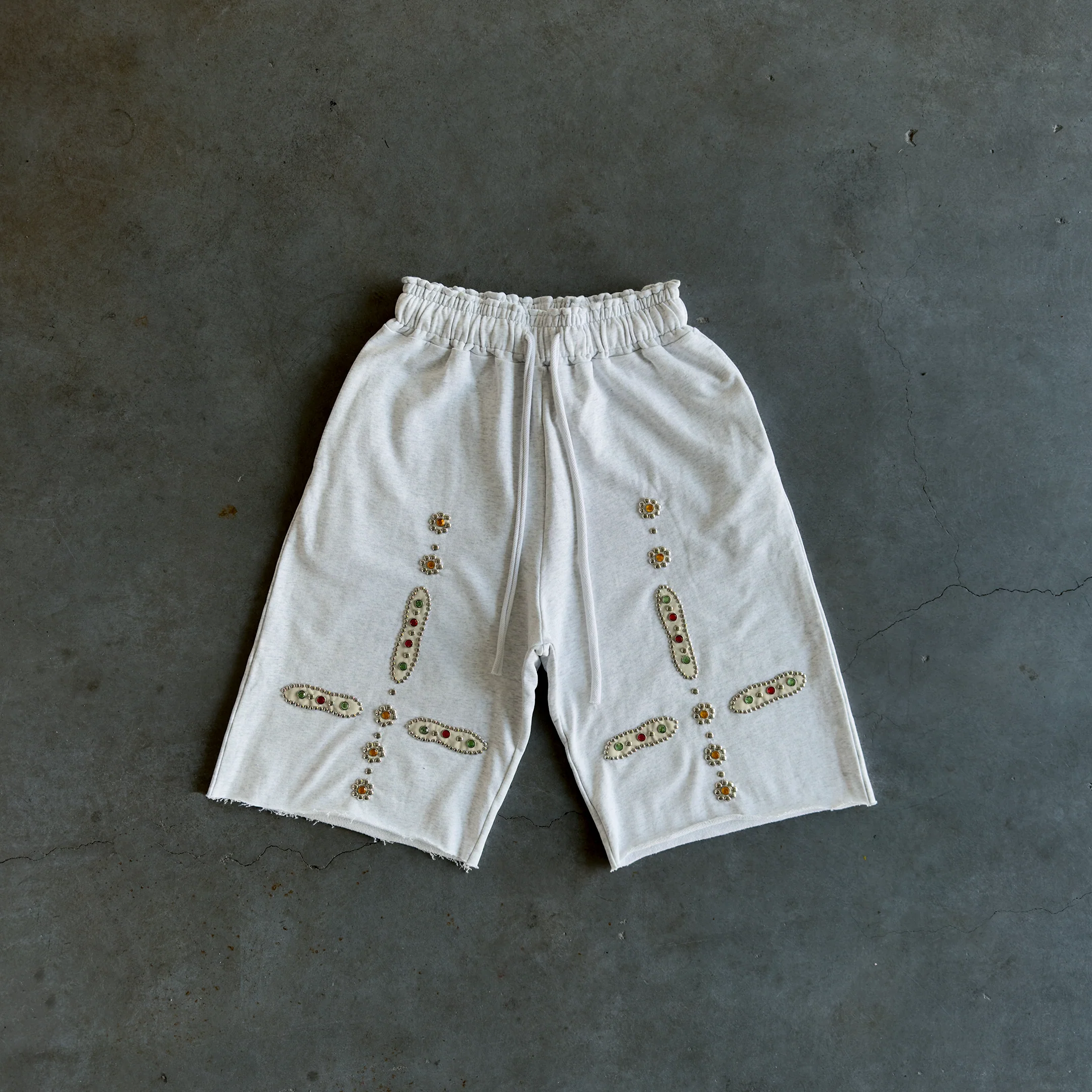 Grey Sapphire Baggy Sweatshorts - Image 4