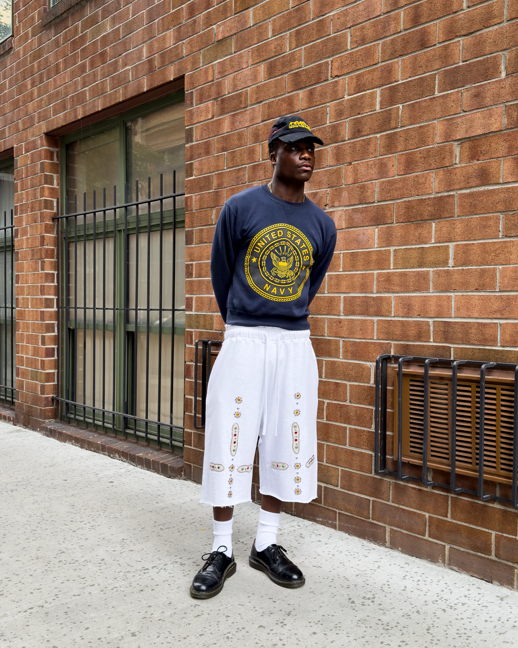 Grey Sapphire Baggy Sweatshorts - Image 5