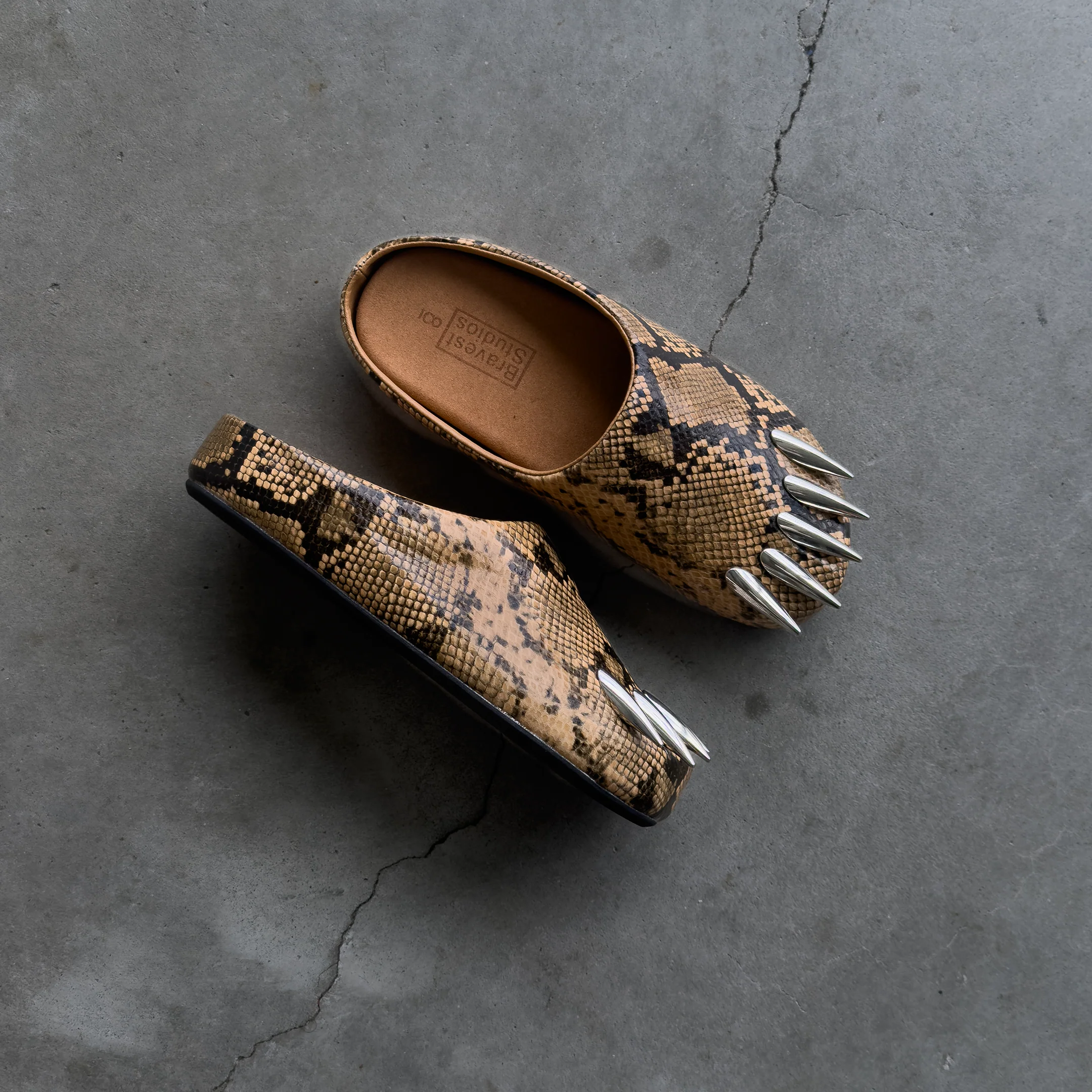 Snakeskin Claw Mules (Two Colorways) - Image 5