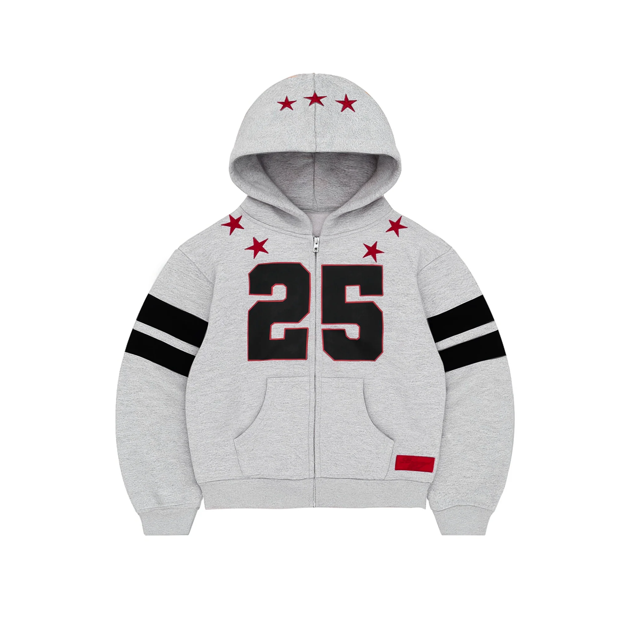 Grey Star Zip Hoodie