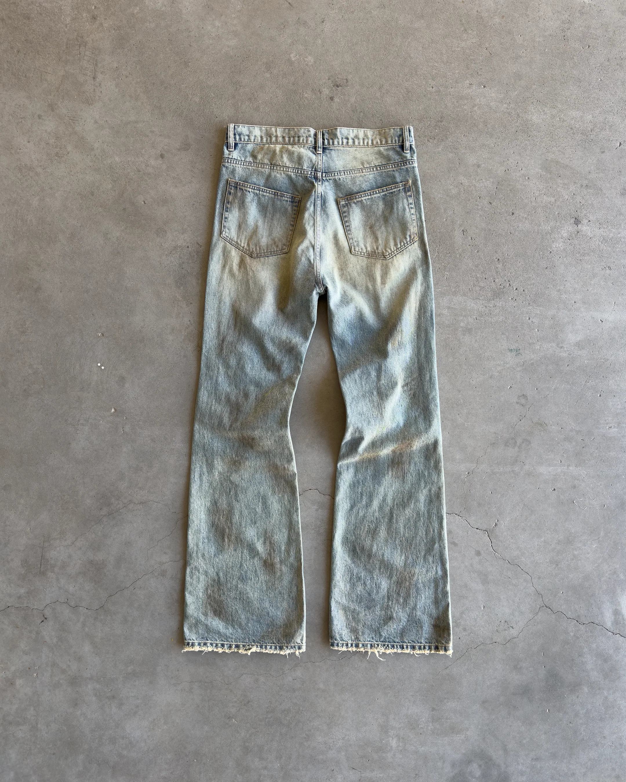 Urchin Dirty Wash Flare Denim - Image 4