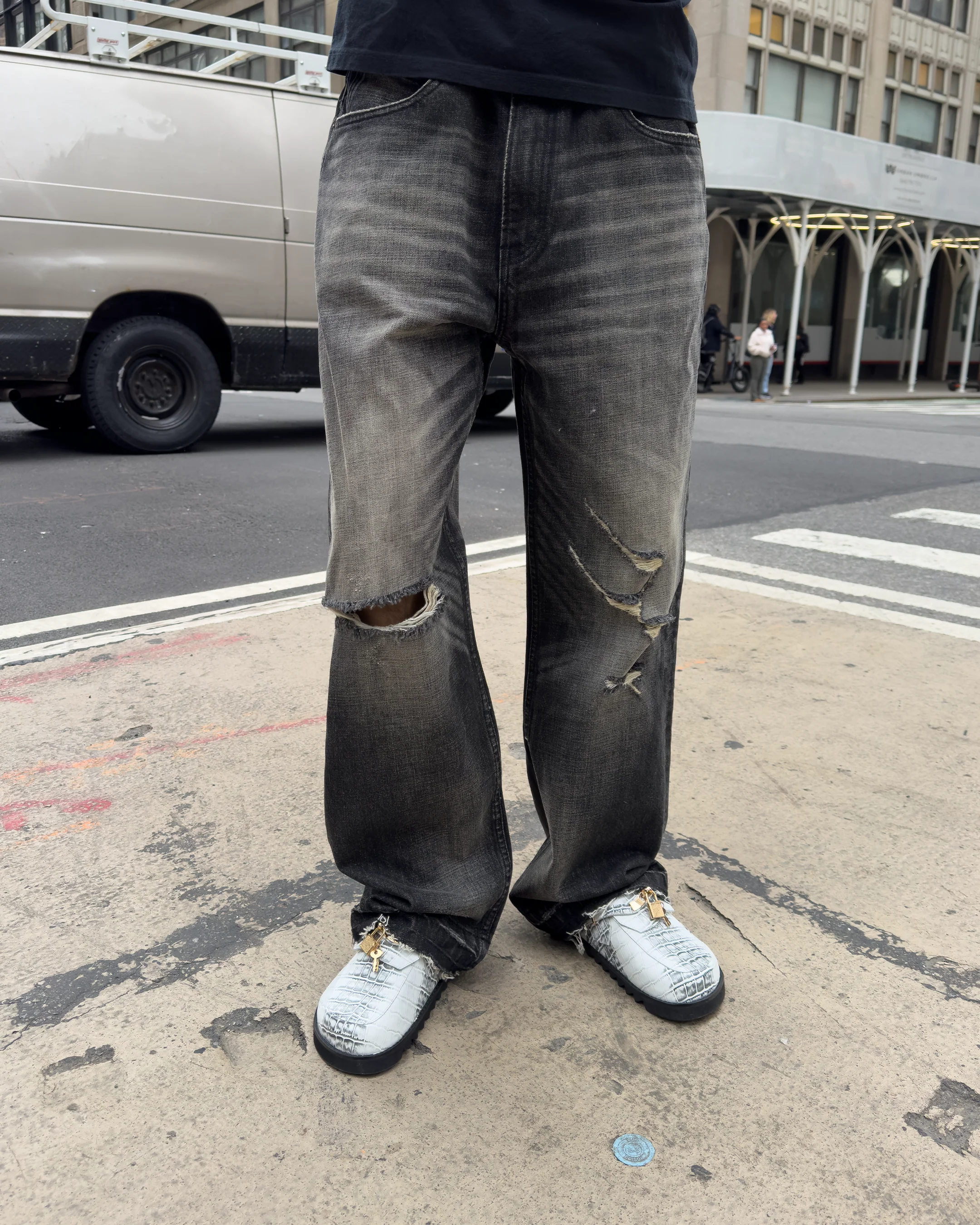 Vintage Black Thrashed Denim (UPGRADED) - Image 4