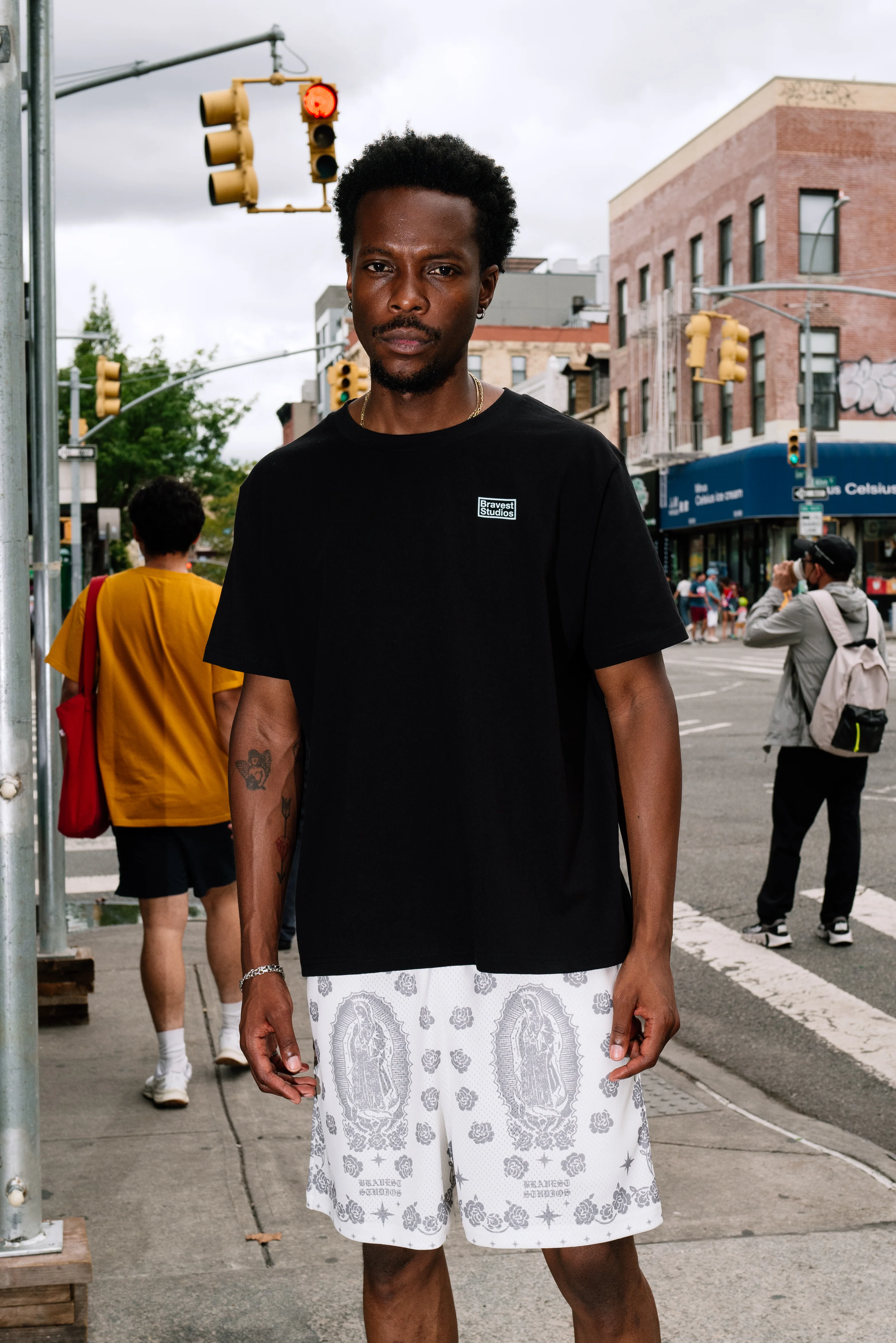 White and Grey Mary Shorts - Image 4
