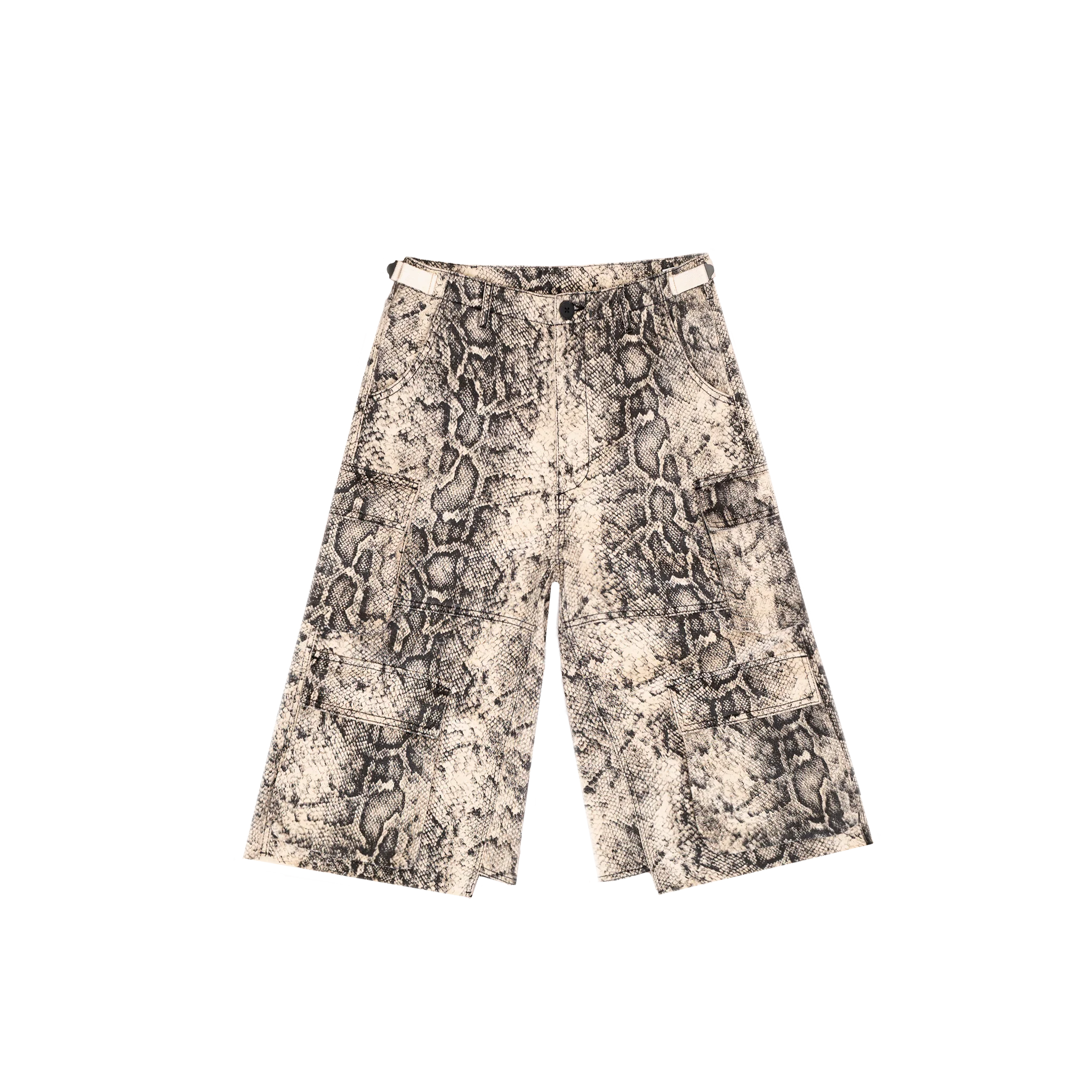 White Snake Baggy Cargo Shorts - Image 3